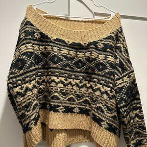 Trouve Cropped Off the Shoulder Sweater